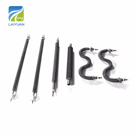 Tubo calefactor eléctrico con aletas de acero inoxidable tipo W