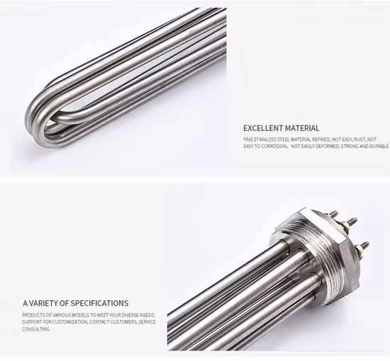 Calentador con bridas de inmersión Industrial eléctrico/elemento calefactor para tanque de agua caliente de piscina